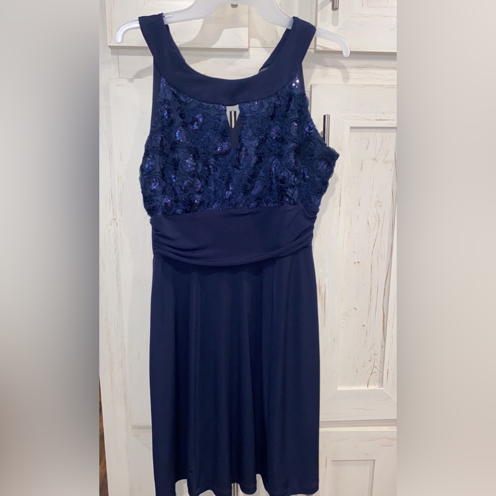 Petite Floral top dress with button up back!
